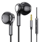 Wired Earbuds Headphones With Microphone, Half In-Ear Headphones With Mic Buil