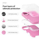 elago Premium Liquid Silicone Case for iPhone 16 Hot Pink