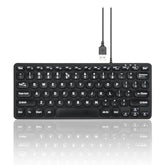 Perixx PERIBOARD-432 Wired Mini USB Keyboard - X Type Scissor Keys - Big Print