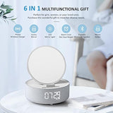 Bluetooth Speaker With Alarm Clock, ?2024 Newest Gifts? Wireless Speaker Charger For Iphone/Samsung, Mirror Clock, Wireless Bedside Lamp, Music Gifts For Men, Women, Teenage Girls, Boys