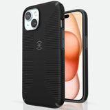Speck iPhone 15 Case - Built for MagSafe, Drop Protection Grip β for iPhone 15 iPhone 14 & iPhone 13 - Scratch Resistant, Soft Touch, 6.1 Inch Phone Case - CandyShell Grip Black/Slate Grey