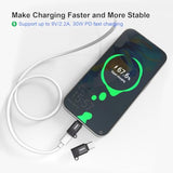 Lightning Female To Usb-C Male Adapter | 30W Pd Fast Charging | Compatible With Iphone 16 15 Pro Max And More Type C Devices, Not For Audio/Otg