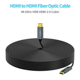 Fiber Optic Hdmi Cable 60Ft, Long 4K Fiber Hdmi To Hdmi Cable 4K/60Hz (4:4:4 H