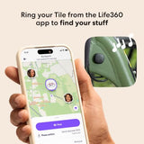 Tile Sticker - Small Bluetooth Tracker, Remote Finder And Item Locator For Bikes, Glasses And More. Both Ios And Android Compatible. Phone Finder. 2-Pack (Black)