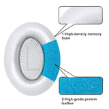 Earpads Cushions Replacement For Bose Qc35 (Quietcomfort 35) & Qc35Ii Headphones Ear Pads,Soft Protein Leather,Noise Isolation Foam(White)