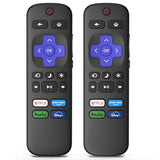 2 Pack Remote Control for Roku TV, Remote Replacement for TCL/Hisense/Sharp/Philips/JVC/RCA/Magnavox/Sanyo/LG/Haier ROKU TVs