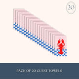 Decorative Lobster Paper Guest Towels, Red And Blue Checkered