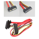 30Cm M/F 22P 7+15Pin Male To Female Sata Serial Ata Data Power Combo Extension