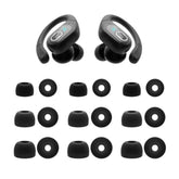 Replacement Ear Tips For Aptkdoe Hd65 / Ltinist Bx27 Earbuds, Silicone Earbuds Tips, 9 Pairs (S/M/L) Black