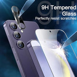 JETech Screen Protector for Samsung Galaxy S24+ / S24 Plus 6.7-Inch with Camera Lens Protector, Tempered Glass Film, Fingerprint ID Compatible, HD Clear, 2-Pack Each