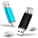 2 Pack 128Gb Type-C Usb 3.0 Flash Drive 128Gb 2-In-1 Usb-C Thumb Drives Memory Stick Jump Drive For Smartphones,Computer,Tablet,Pc