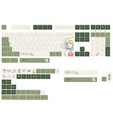 Utyping Neko Touch Cherry Profile Keycaps, 157 Keys Pbt Keycap Sets Dye Sub For Mx Switches And 60%, 65%, 75%, 87-Key Tkl And Full-Size Keyboards (Neko Touch)