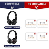 Solo3 Ear Pads Cushions Replacement For Beats Solo 2 & Solo 3 Wireless On-Ear Headphones, Ear Cushions Memory Foam Earpads With Soft Protein Leather (Aqua Blue)