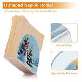 Snowman Christmas Tree Napkin Holder For Table Kitchen Decor Acrylic Paper Napkin Holders For Tissue Dining Room Indoor Outdoor Party Holiday Accessories