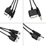 Black 10 in 1 Universal USB Cable, Multiple Universal Charging Cable for Cell Phones Blutooth Earphone Speaker Adapter Cable, 20cm Data Cable USB