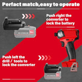 Adapter For Bauer 20V Li-Ion Battery Convert To For Milwaukee M18 Battery, Use For Milwaukee M18 18V Battery Cordless Power Tools (Adapter Only)