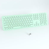 Wireless Green Keyboard, Bluetooth 2.4Ghz Dural Mode Connection Scissor Switch