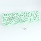 Wireless Green Keyboard, Bluetooth 2.4Ghz Dural Mode Connection Scissor Switch