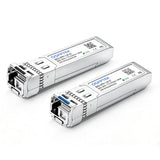 1 Pair 10G Sfp+ Bidi Transceivers, 10Gbe Sfp Lc Single-Mode Module, Bi-Directional Mini Gbic For Cisco Sfp-10G-Bxd-I (1330Nm-Tx/1270Nm-Rx) / Sfp-10G-Bxu-I (1270Nm-Tx/1330Nm-Rx),10Km, With Ddm
