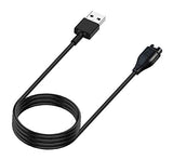 Charger for Garmin Vivoactive 6 5 4 4S 3, Replacement Charging Cable Cord Plus a White Silicone Charger Port Anti Dust Plug for Garmin Vivoactive