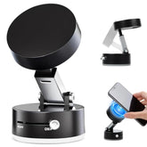 Mobile Phone Vacuum Suction Cup Holder Foldable,Multifunctional Vacuum Suction Phone Holder,Vacuum Suction Car Phone Mount For Iphone16/15/14/13/12,Car/Mirror/Gym (Black)
