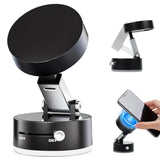 Mobile Phone Vacuum Suction Cup Holder Foldable,Multifunctional Vacuum Suction Phone Holder,Vacuum Suction Car Phone Mount For Iphone16/15/14/13/12,Car/Mirror/Gym (Black)