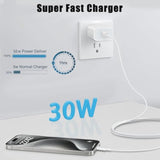 30W Usb C Charger Fast Charging Fit For Ipad Pro 13/12.9/11 Inch, Ipad Air 13/11 Inch 5/4Th Generation, Ipad 10Th Tablet Type C Pd Adapter Block With 6.6Ft C To C Iphone 16 15 Power Cable Replacement
