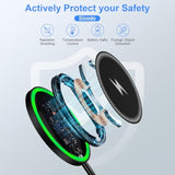 S25 Ultra Wireless Charger, Wireless Charger Fast Charging Pad For Samsung Galaxy S25Plus S25 S24Fe S23 S22 S21 S20 S10,Wireless Phone Charger Android For Google Pixel 9/9Pro Xl/8 Pro/7/6 With Adapter