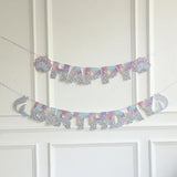 Mermaid 5Th Birthday Party Decorations Includes Happy Birthday Party Banner, Purple Pink Green Mermaid Tail Balloons Kit For Girls Women Baby Shower Supplies