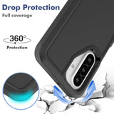 Samsung Galaxy A17 5G 2026 Case: Dual Layer Protective Heavy Duty Cell Phone Cover Shockproof Rugged with HD Screen Protector - Military Protection Bumper Tough for Samsung Galaxy A17 5G 2026, Black