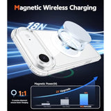 For Iphone Air Case: Clear Anti Yellowing Magnetic Military Grade Drop Protection Cell Phone Cover - Rugged Shockproof Protective Bumper Transparent Phonecase(Clear)