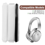 Qc35 Replacement Headband Pad Cuhsion Compatible With Bose Quietcomfort Qc35 Qc35 Ii Headphones Soft Protein Leather And Velcro Fastener Top Headband Sliver