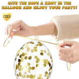 75 Black and Gold Balloons (12" & 5") for Birthday, Wedding, NYE, Graduation Decor