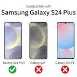 3 Pack Screen Protector for Galaxy S24 Plus/S25 Plus, Tempered Glass Film, Case Friendly, 9H Hardness, 99.99% HD Clear, Scratch-proof, Ultra