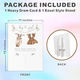 11""X 15"" Gender Reveal Signature Voting Self-Standing Sign, Retro Baby Clothes, What Will Baby Be Guess He Or She Game For Baby Shower Party, Party Favor & Decoration-A04