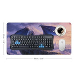 Purple Dragon Fantasy Large Gaming Mouse Pad Non-Slip Rubber Base Desk Mat Computer Accessories For Office & Gaming Setups 30X60Cm