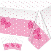 3 Pcs Pink Cat Tablecloths Cute Cat Party Decorations Cute Cartoon Theme Birthday Table Covers Pink Bow Wall Backdrop Plastic Disposable Rectangle For Baby Shower Birthday Party Supplies 54 X 108 Inch