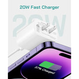Phone 12 13 14 Fast Charger, 2-Pack 20W Pd Type C Charger With 6Ft Usb-C Charging Cable Compatible With Phone 14 13 12 11 Pro Max/Pro/Plus/Xs/Xr/X
