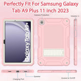 For Samsung Galaxy Tab A9+ Plus Case 11 Inch 2023 (Smx210/X216/X218), Heavy Duty Shockproof Protective Samsung Galaxy Tab A9+/A9 Plus Tablet Case, Pink