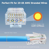 Cable Matters 100 Pack Cat 6 / Cat6 RJ45 Modular Plugs for Solid or Stranded U