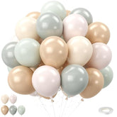 Dusty Green Neutral Balloon Set: Retro Party Decor