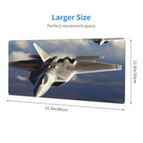 U.S. Air Force F-22 Raptor In The Sky Mouse Pad, 31.5 X 11.8 In Rubber Base Mouse Pad With Stitched Edges For Office Home