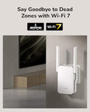 Be3600 Dual Band Wi-Fi 7 Repeater Signal Booster With Gigabit Ethernet Port, Access Point, App Setup, Mesh And App Support, Re3600