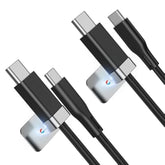 2 Pack 5Ft Staycable Usb C To Usb C Cable With Magnetic Metal Plate Holder, 60W Fast Charging Braid Type-C Charger Cord, Cable Management For Iphone 16/15, Laptop, Car, Bedside Original Design