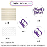 Happy Sweet 16Th Centerpiece Sticks, Happy 16Th Birthday Cake Topper,