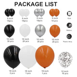 Orange & Black Balloon Arch Kit: Fall Party Decor - 164 Pcs