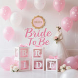 Clear Balloon Boxes with Letters: Custom Party Decorations - 5PCS