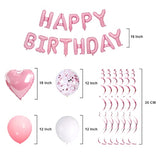 Pink Party Decorations - Happy Birthday Banner, Balloons & Supplies For Women & Girls' 1St To 70Th Birthdays