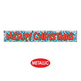 Metallic Merry Christmas Fringe Banner