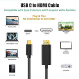 Usb C To Hdmi Cable Adapter,Usb 3.1 Type C To Hdmi 6.6Ft 4K Thunderbolt 3 Hdtv